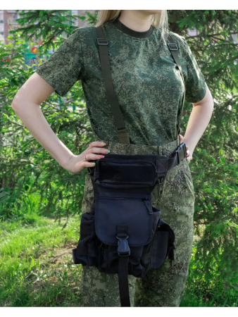 Сумка на бедро, черный - интернет магазин Полигон