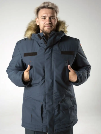 Куртка зимняя МЧС, с отделкой на липучке, нового образца, цвет бирюзовый, ткань патруль - интернет магазин Полигон