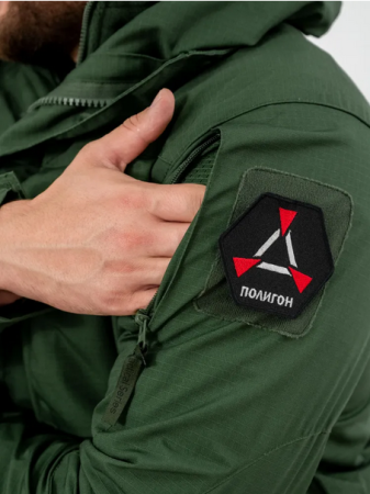 Куртка тактическая 3 в 1, цвет зеленый, ткань флис, ткань рип-стоп - интернет магазин Полигон