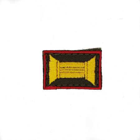 Историческая петлица (катушка) вышитая красный кант на липучке, красный - интернет магазин Полигон