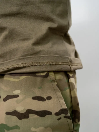 Футболка с длинным рукавом №502 Армия России, хаки - интернет магазин Полигон