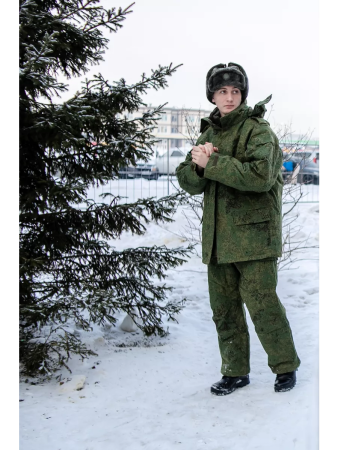 Куртка  зимняя ПОЛЕВАЯ (Юдашкин) тк. рип-стоп Зеленая цифра - интернет магазин Полигон