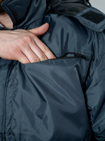 Куртка зимняя Оперативка (мод. N) однотонная серая, тк. оксфорд - интернет магазин Полигон