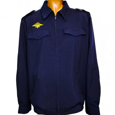 Китель Офисный МВД с вышитым Орлом, ткань габардин, длинный рукав - интернет магазин Полигон