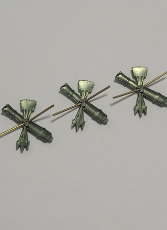 Эмблема петличная нового образца защитная Войска ПВО, зеленый, металл - интернет магазин Полигон