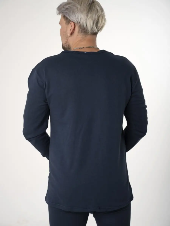 Белье (фуфайка и кальсоны), темно-синий, хлопок лето - интернет магазин Полигон