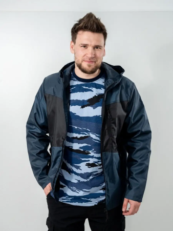 Куртка-ветровка STORM 20.20 М-469 OX-K, черный, синий - интернет магазин Полигон