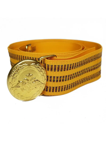 Ремень парадный (пряжка с орлом) офицер ВС, желтый, шелк - интернет магазин Полигон