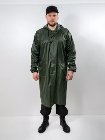 Куртка-Дождевик в чехле, зеленый, нейлон - интернет магазин Полигон