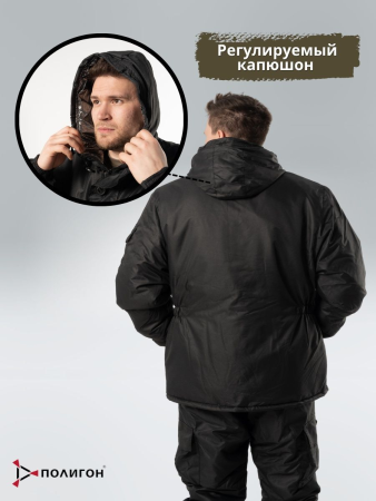 Костюм зимний Горка 8, цвет Черный, ткань Гретта-Т - интернет магазин Полигон