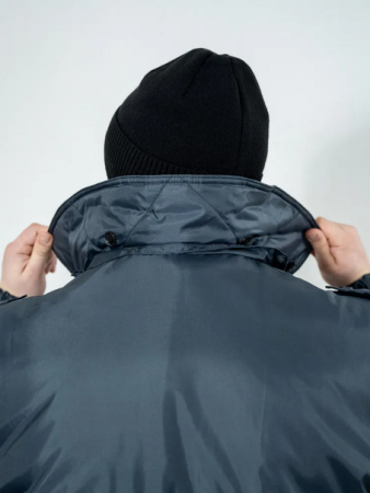 Куртка зимняя Оперативка (мод. N) однотонная серая, тк. оксфорд - интернет магазин Полигон