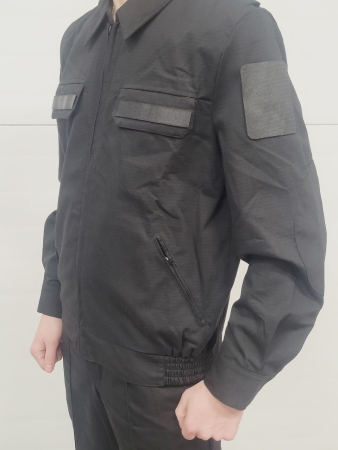 Костюм офисный с длинными рукавами, черный, rip-stop (рипстоп) - интернет магазин Полигон