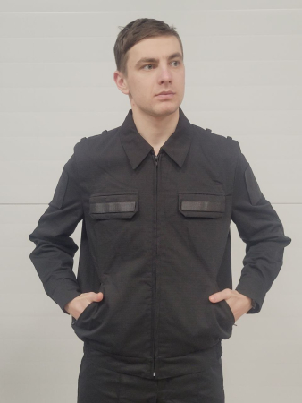 Костюм офисный с длинными рукавами, черный, rip-stop (рипстоп) - интернет магазин Полигон