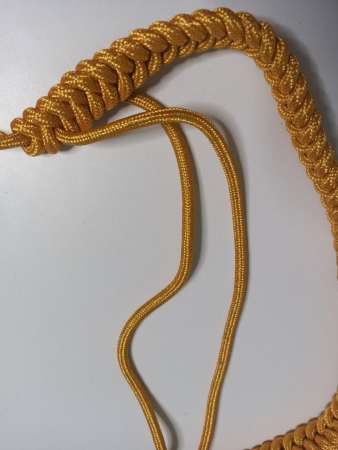 Аксельбант офицерский (1 наконечник) "корейская нить", золотой - интернет магазин Полигон