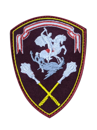 Шеврон вышитый на липучке Росгвардия Управление Центрального округа, черный, белый - интернет магазин Полигон