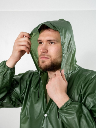 Плащ-Дождевик, зеленый, винил - интернет магазин Полигон