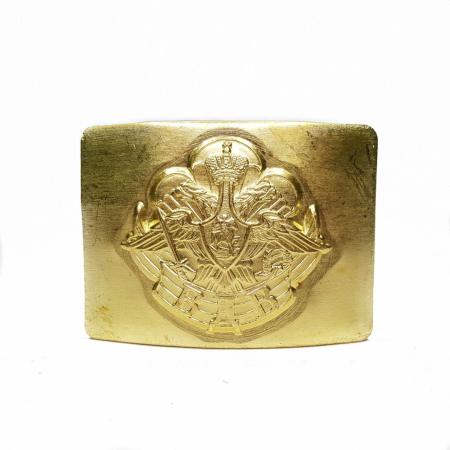 Бляха на солдатский ремень латунная ВДВ, орел с 3 парашютами - интернет магазин Полигон