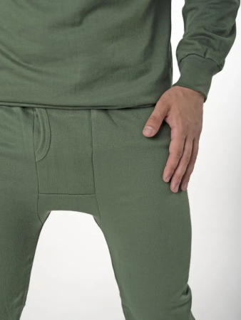 Белье нательное с начесом, оливковый, хлопок зима - интернет магазин Полигон