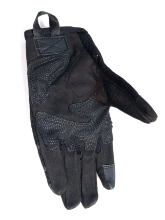 Перчатки тактические полнопалые с резиновыми вставками, Черный - интернет магазин Полигон