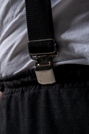 Подтяжки рифленые, черный - интернет магазин Полигон