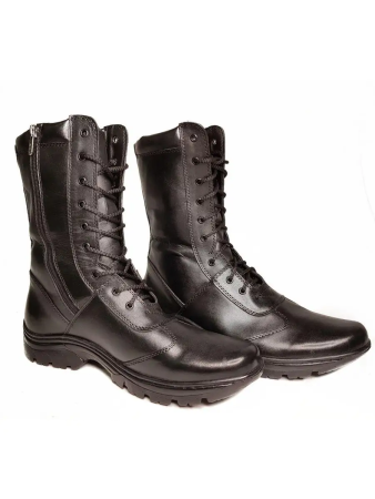 Берцы КРОССИНГ, Зубр коричневый, натуральный мех зима - интернет магазин Полигон