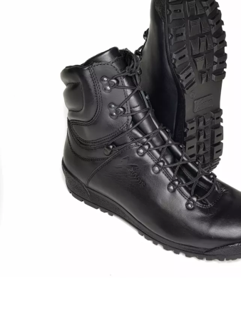 Берцы МАНГУСТ штурмовые городского типа, Бутекс черный, кожа - интернет магазин Полигон