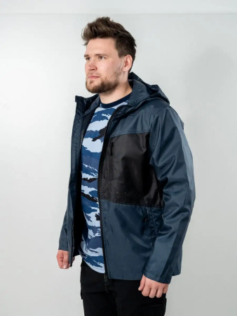 Куртка-ветровка STORM 20.20 М-469 OX-K, черный, синий - интернет магазин Полигон