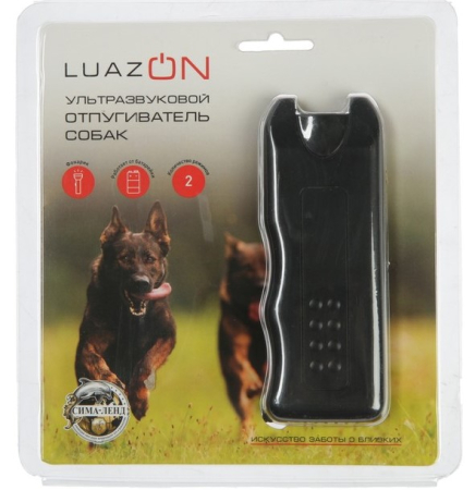 Отпугиватель собак LuazON LRI-09, ультразвуковой, питание от "Кроны" (в комплекте), черный - интернет магазин Полигон