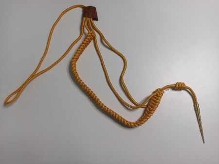 Аксельбант офицерский (1 наконечник) "корейская нить", золотой - интернет магазин Полигон