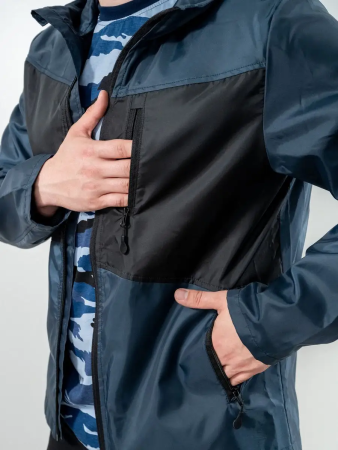 Куртка-ветровка STORM 20.20 М-469 OX-K, черный, синий - интернет магазин Полигон