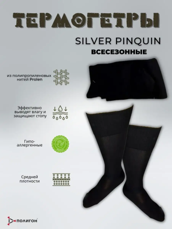 Гетры SILVER PINQUIN, черный - интернет магазин Полигон
