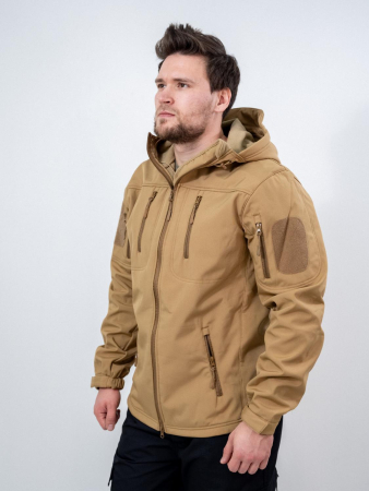 Куртка Оперативник, ткань Soft Shell, цвет песочный - интернет магазин Полигон