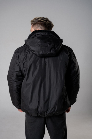 Куртка зимняя НОРД (Охрана), ткань Дюспа, цвет Чёрный - интернет магазин Полигон