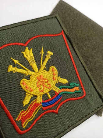 Шеврон вышитая Академия РВСН им.Петра Великого (на липучке) приказ № 300, оливковый - интернет магазин Полигон
