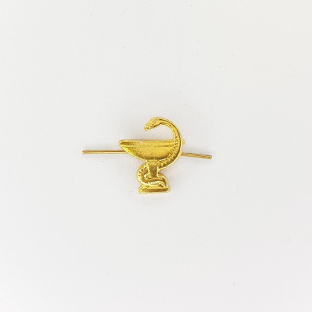 Эмблема петличная нового образца (левая) Медицинская служба, золотой, металл - интернет магазин Полигон