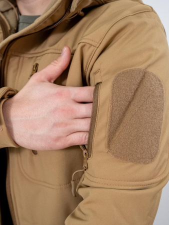 Куртка Оперативник, ткань Soft Shell, цвет песочный - интернет магазин Полигон