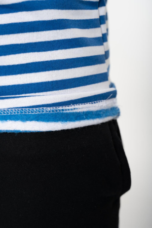 Тельняшка (ГОСТ МИНОБОРОНЫ 3х нитка, С НАЧЕСОМ) ВДВ, голубой, хлопок зима - интернет магазин Полигон