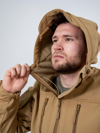Куртка Оперативник, ткань Soft Shell, цвет песочный - интернет магазин Полигон