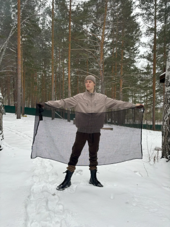 Шарф-сетка, черный - интернет магазин Полигон