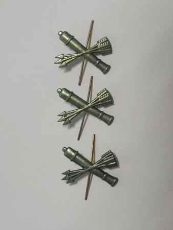 Эмблема петличная нового образца защитная Войска ПВО, зеленый, металл - интернет магазин Полигон