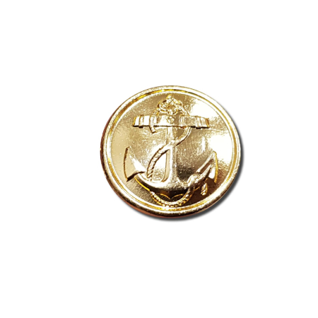 Пуговица Якорь ВМФ, золотой 22 мм металл - интернет магазин Полигон