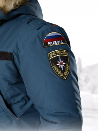 Куртка зимняя МЧС, с отделкой на липучке, нового образца, цвет бирюзовый, ткань патруль - интернет магазин Полигон