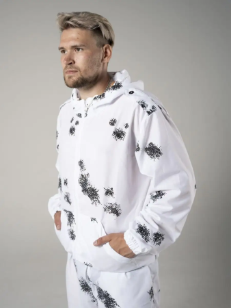 Маскхалат, цвет Белая клякса, ткань ти-си - интернет магазин Полигон