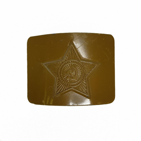 Бляха на солдатский ремень Звезда, СА, оливковый, латунь - интернет магазин Полигон