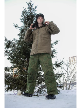 Куртка  зимняя ПОЛЕВАЯ (Юдашкин) тк. рип-стоп Зеленая цифра - интернет магазин Полигон