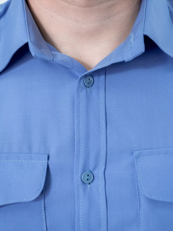 Рубашка Офицер ФСБ/ПС ФСБ, цвет голубой, мужская, длинный рукав - интернет магазин Полигон