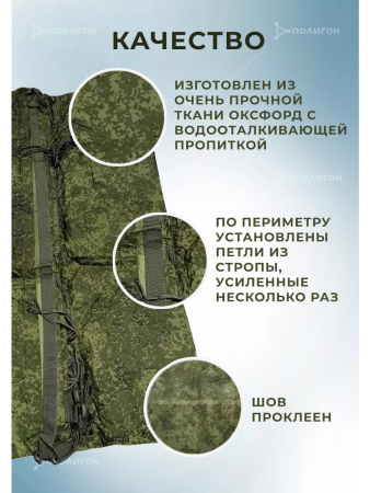 Тент Армейский, зеленый - интернет магазин Полигон