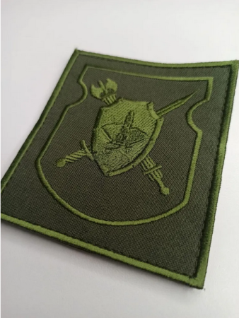 Шеврон вышитый, полевой (на липучке) приказ № 300 Военная полиция, оливковый - интернет магазин Полигон