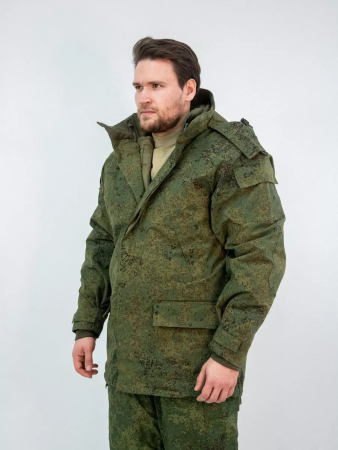Куртка  зимняя ПОЛЕВАЯ (Юдашкин) тк. рип-стоп Зеленая цифра - интернет магазин Полигон