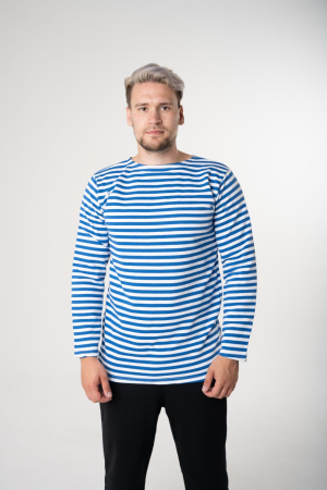 Тельняшка (ГОСТ МИНОБОРОНЫ 3х нитка, С НАЧЕСОМ) ВДВ, голубой, хлопок зима - интернет магазин Полигон